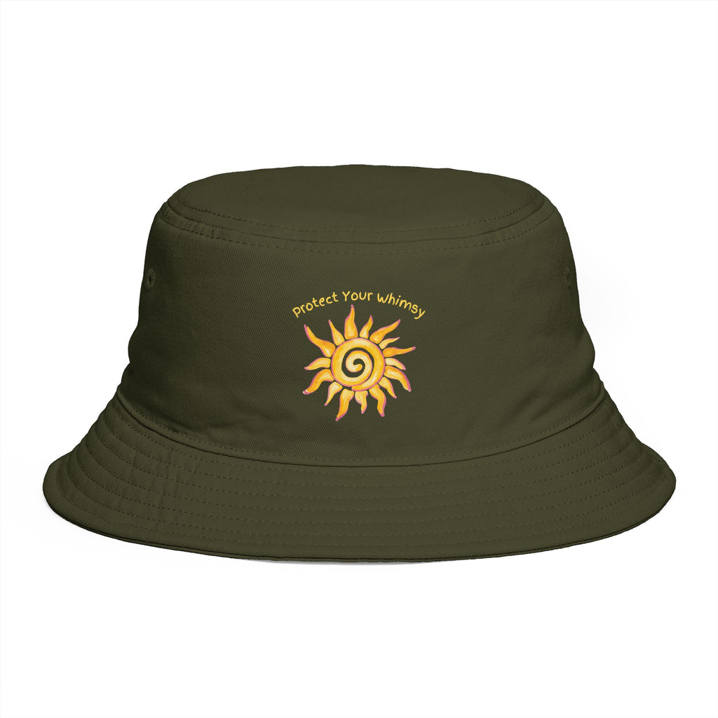Bucket Hat — "Protect Your Whimsy" Embroidered Sun