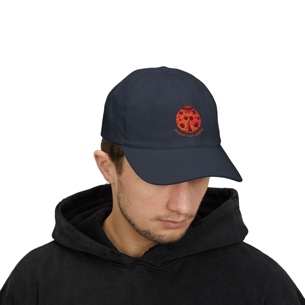 Protect Your Whimsy Embroidered Ladybug Cap