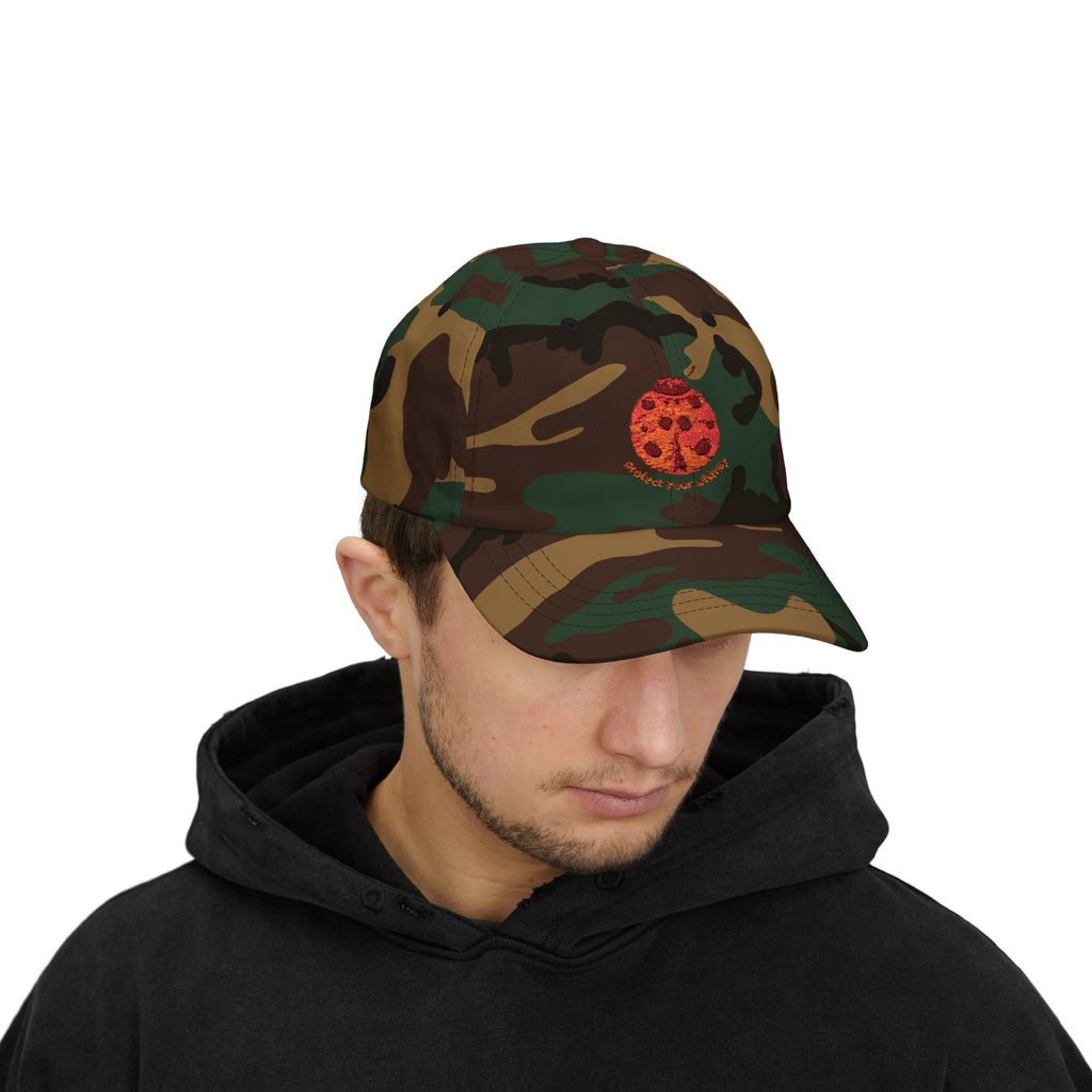 Protect Your Whimsy Embroidered Ladybug Cap