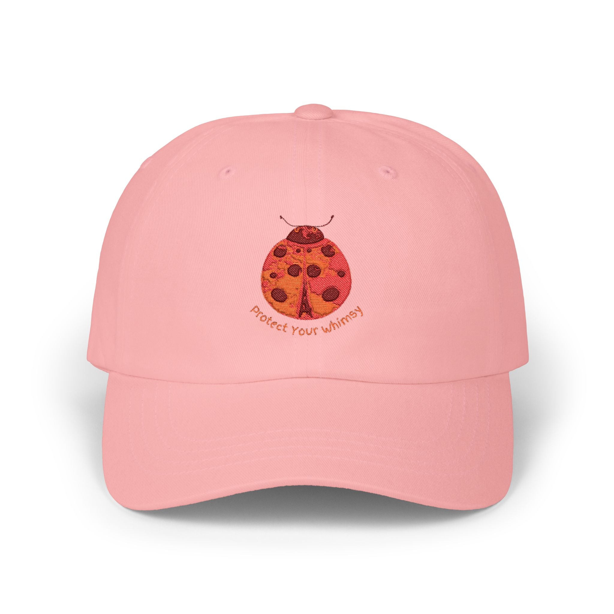Protect Your Whimsy Embroidered Ladybug Cap