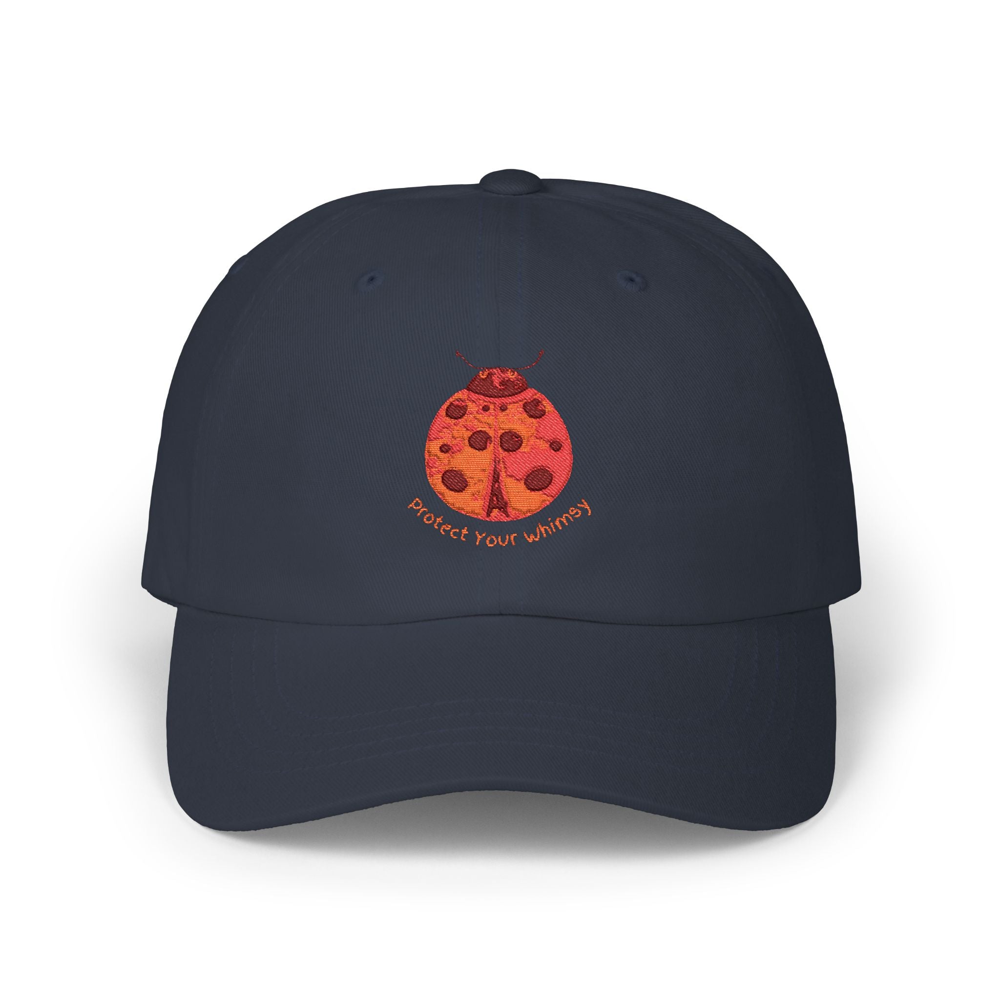 Protect Your Whimsy Embroidered Ladybug Cap