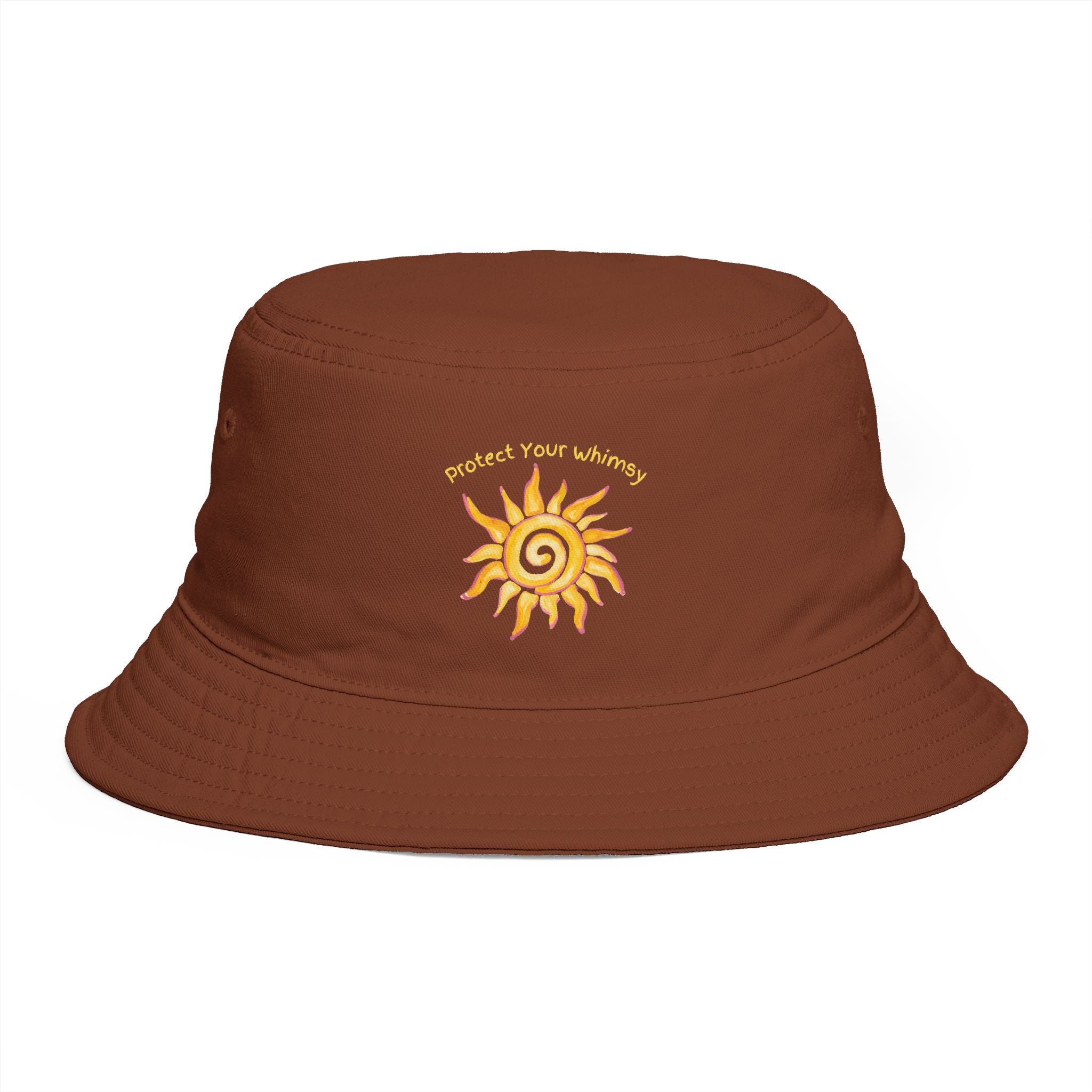 Bucket Hat — "Protect Your Whimsy" Embroidered Sun
