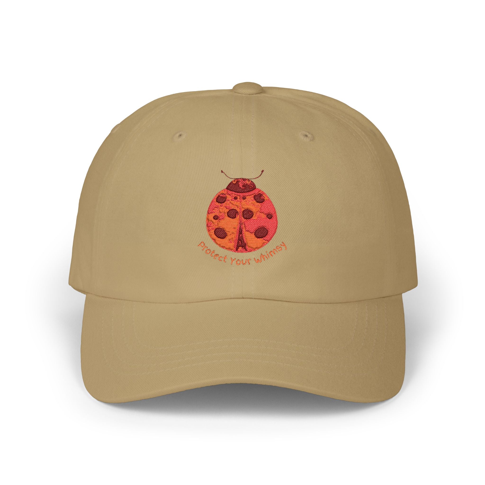 Protect Your Whimsy Embroidered Ladybug Cap