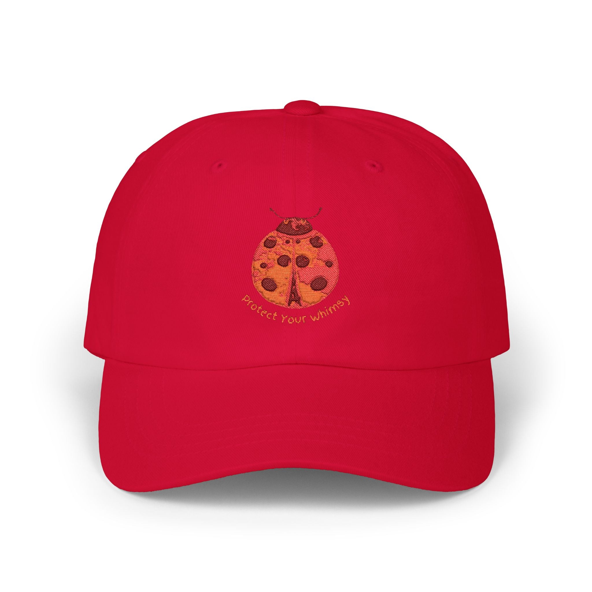 Protect Your Whimsy Embroidered Ladybug Cap