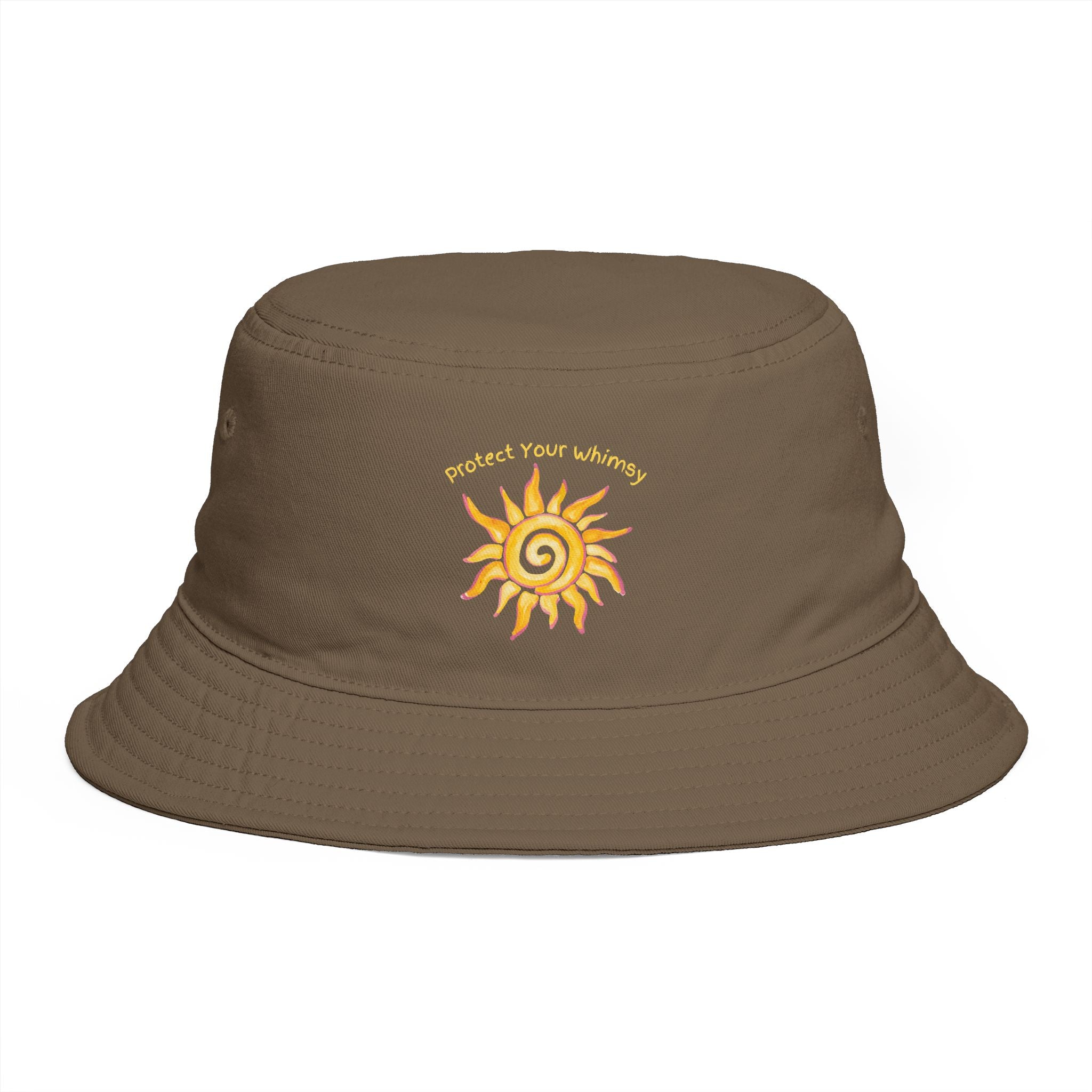 Bucket Hat — "Protect Your Whimsy" Embroidered Sun