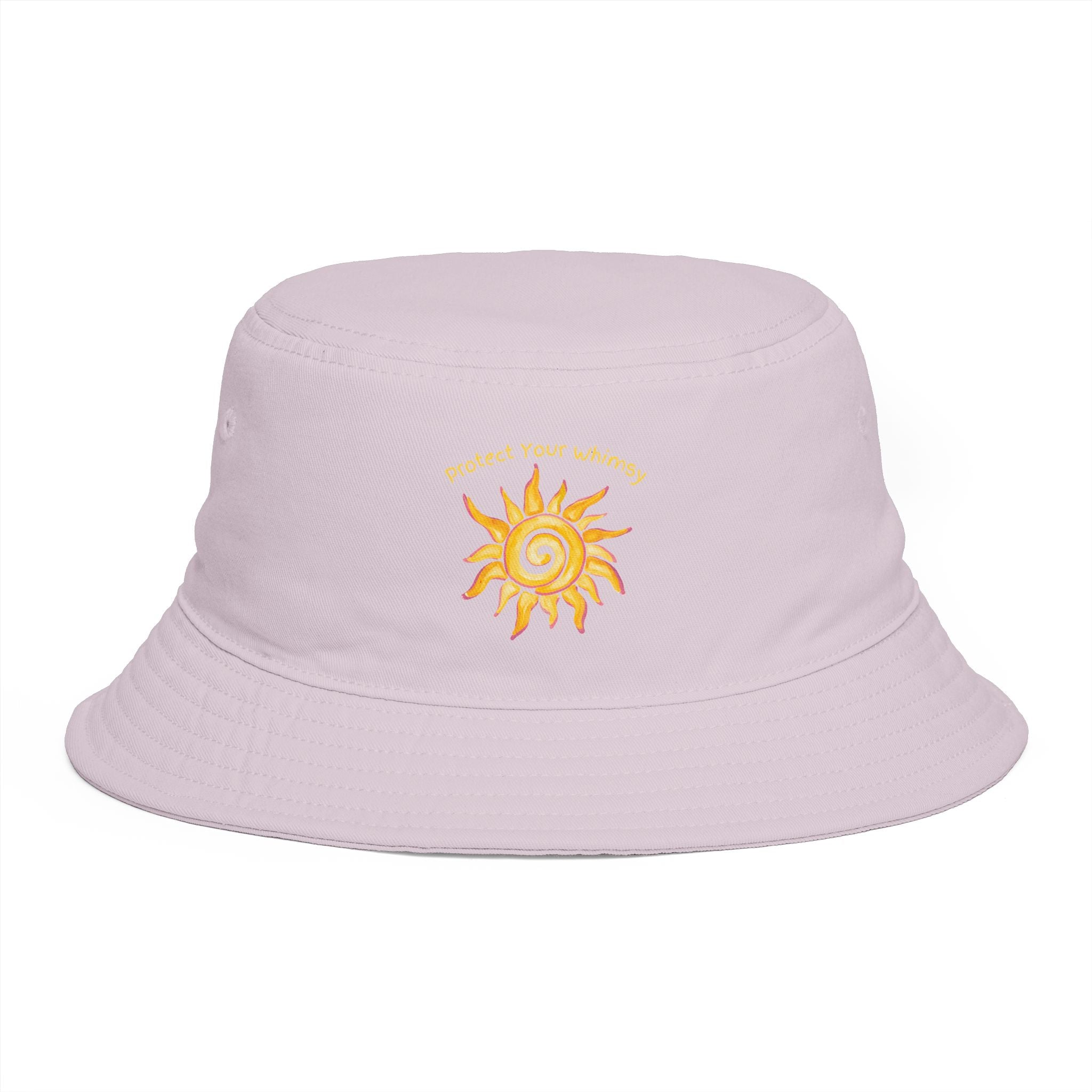 Bucket Hat — "Protect Your Whimsy" Embroidered Sun