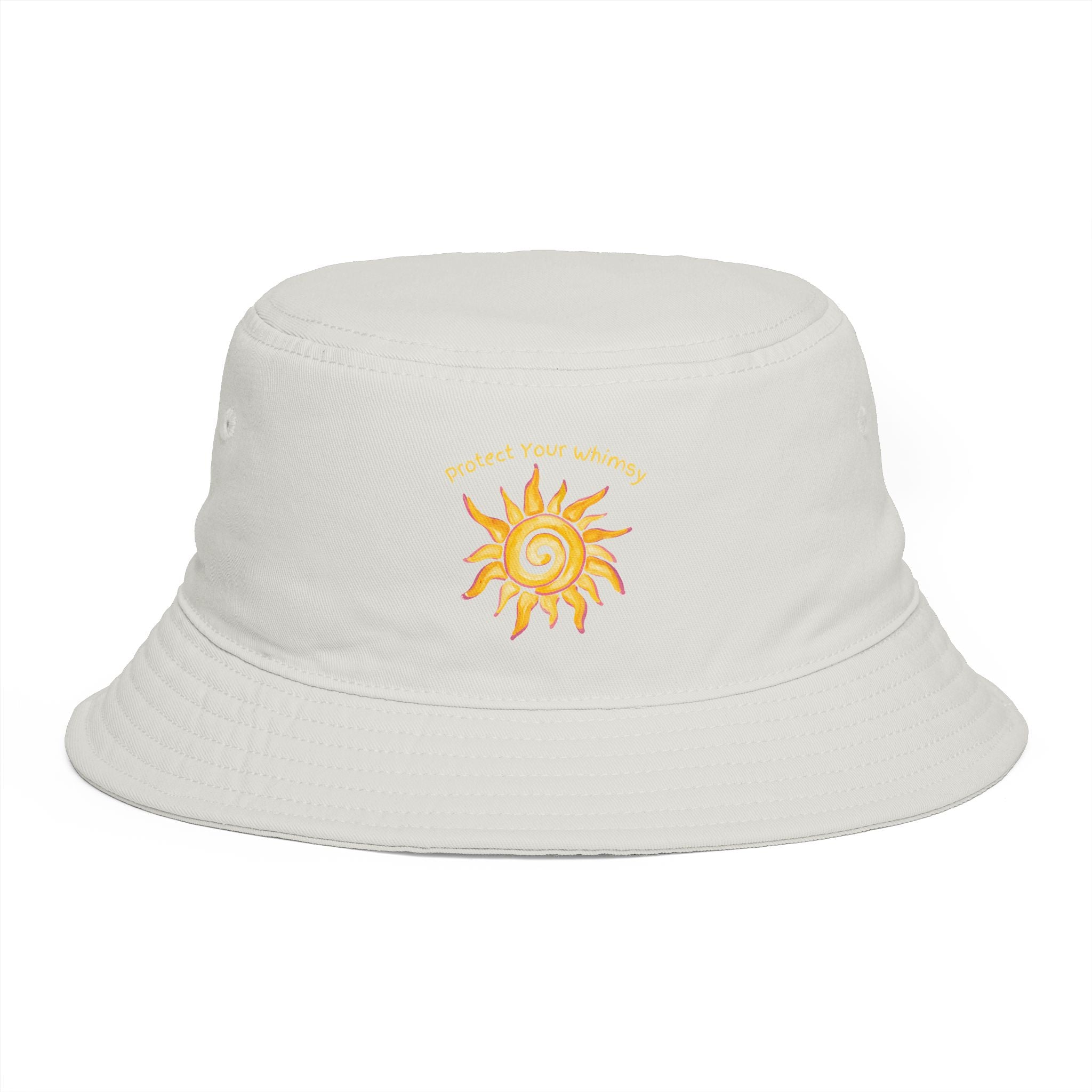 Bucket Hat — "Protect Your Whimsy" Embroidered Sun