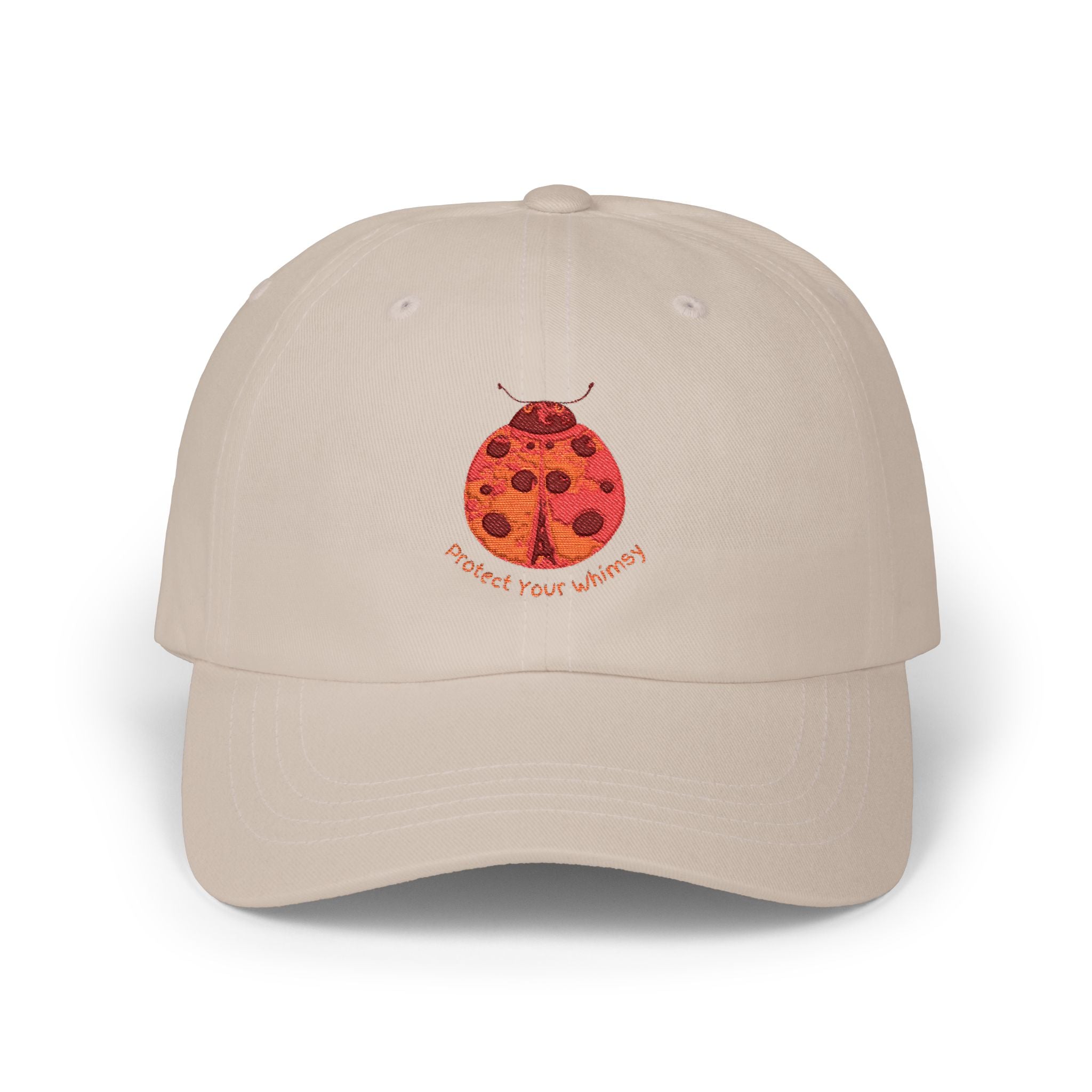 Protect Your Whimsy Embroidered Ladybug Cap
