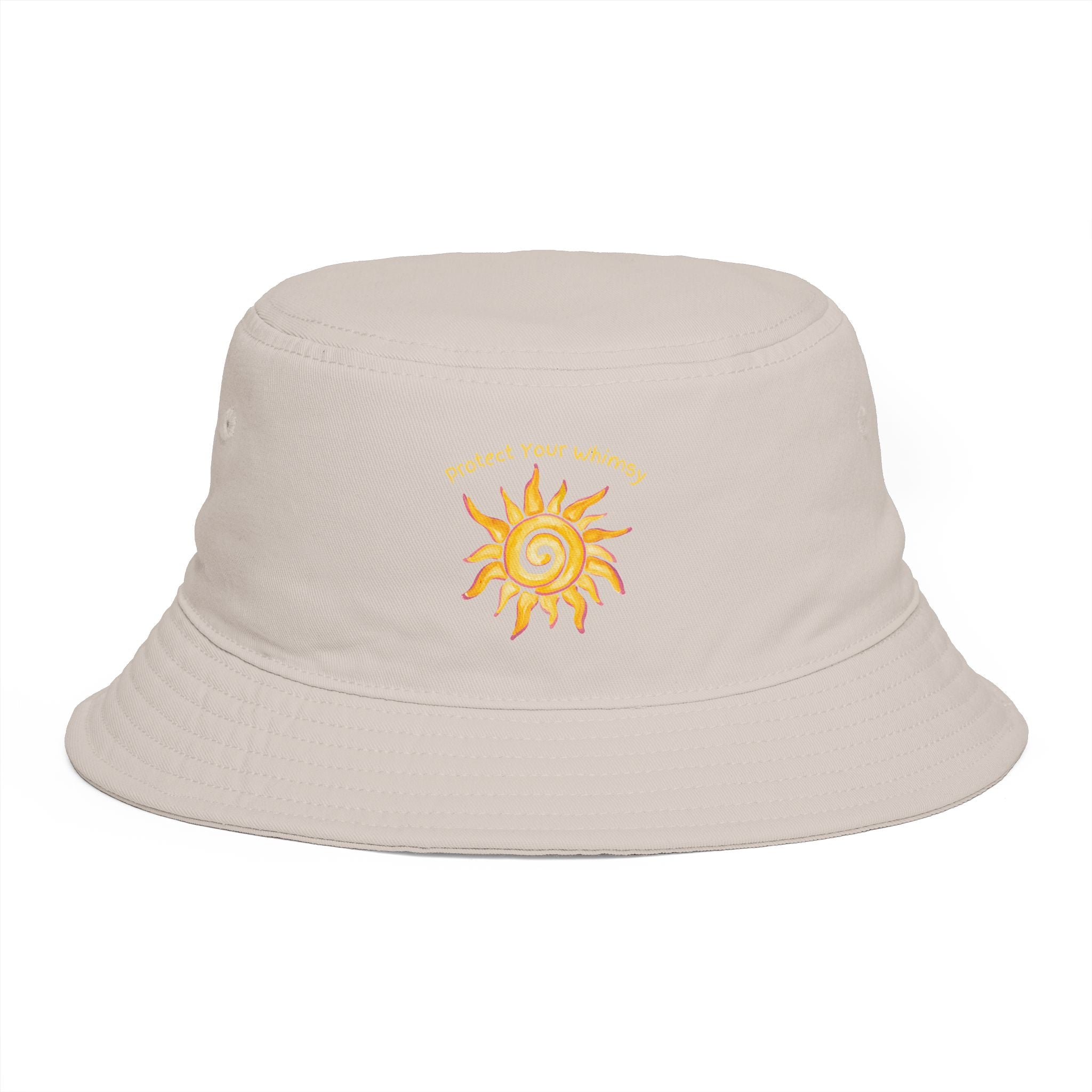 Bucket Hat — "Protect Your Whimsy" Embroidered Sun
