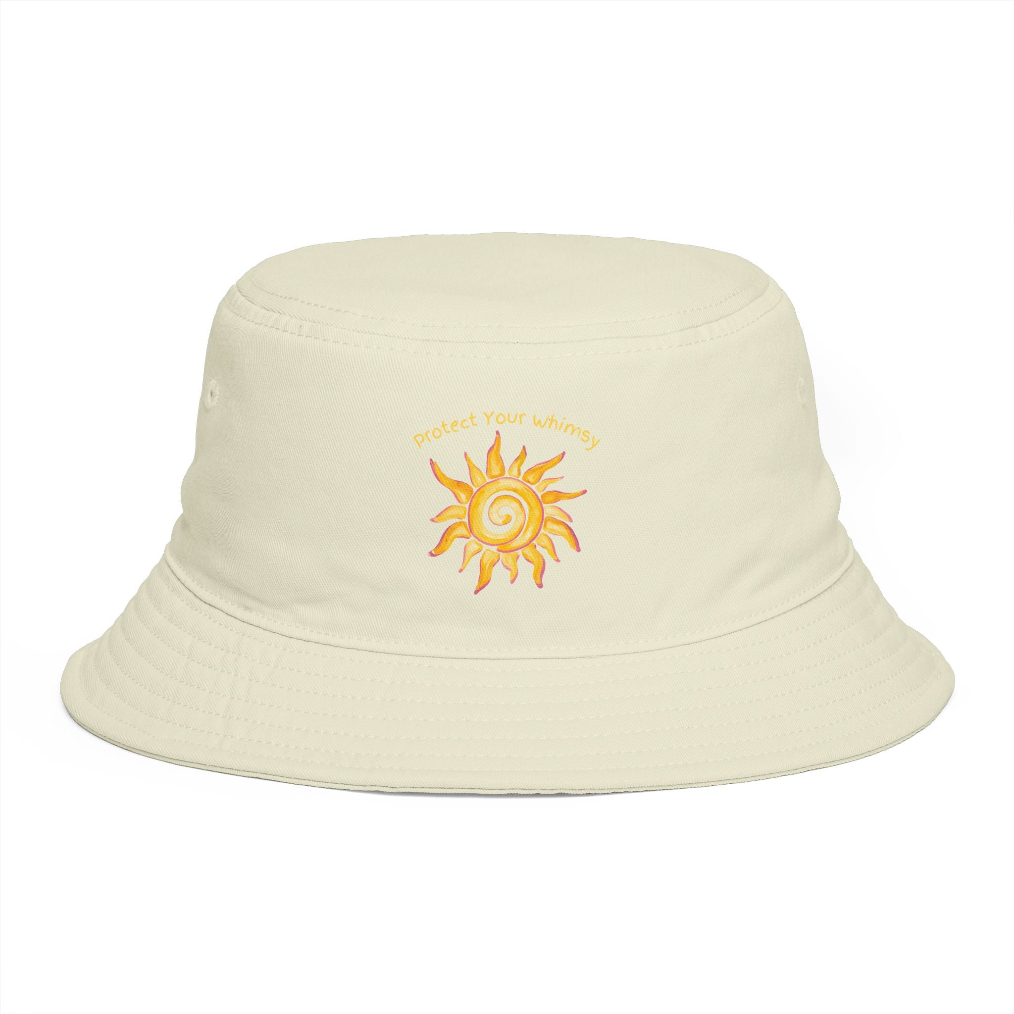 Bucket Hat — "Protect Your Whimsy" Embroidered Sun