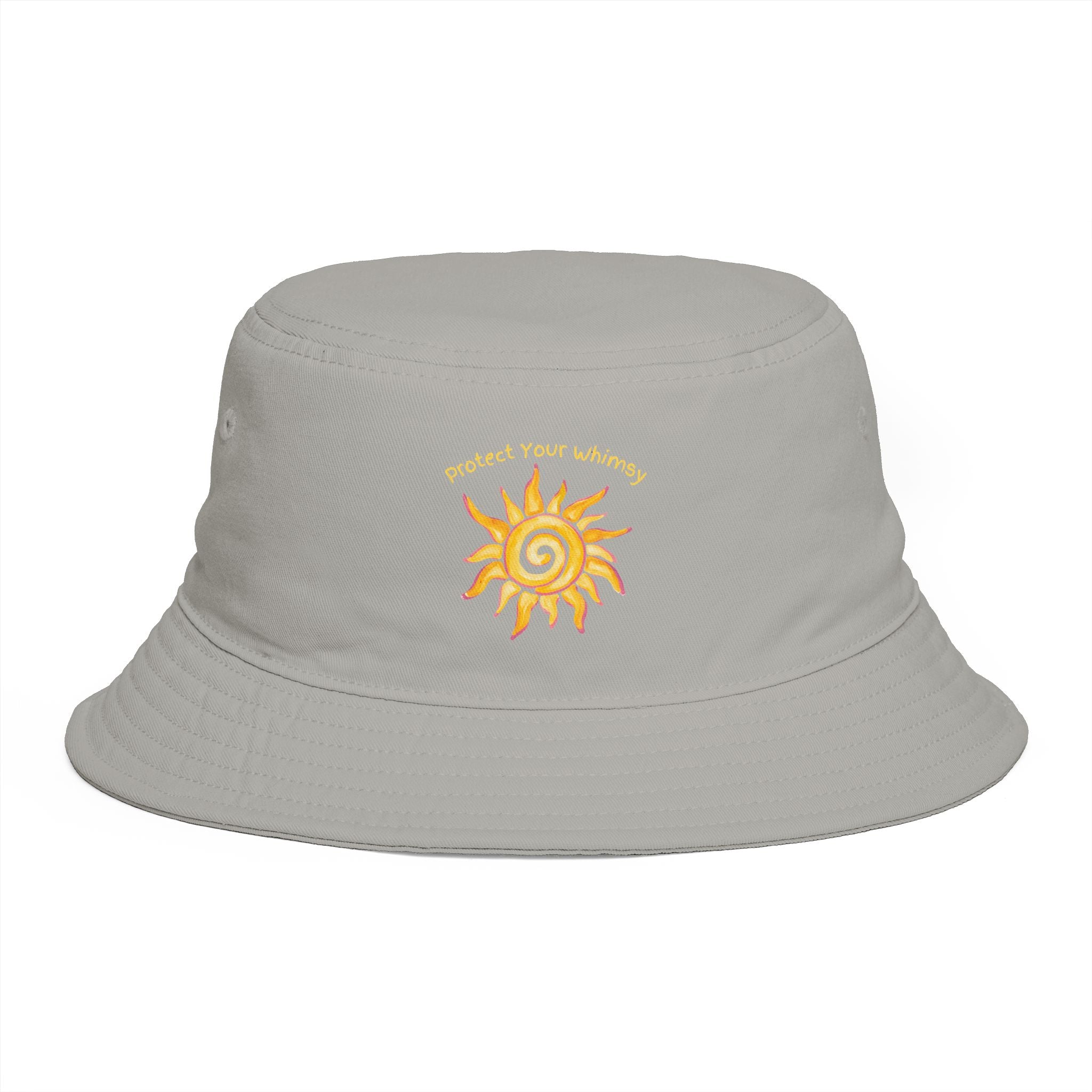 Bucket Hat — "Protect Your Whimsy" Embroidered Sun