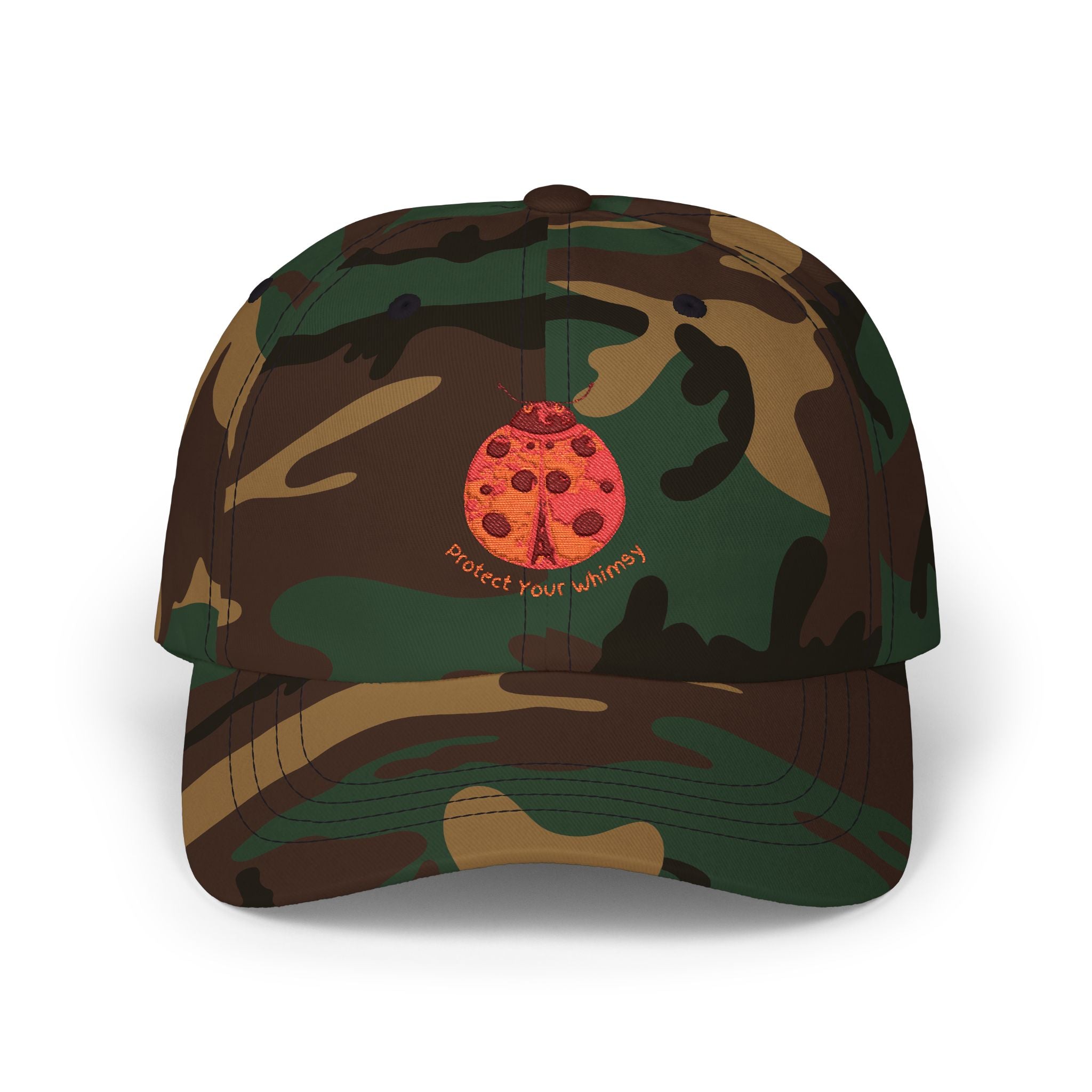 Protect Your Whimsy Embroidered Ladybug Cap