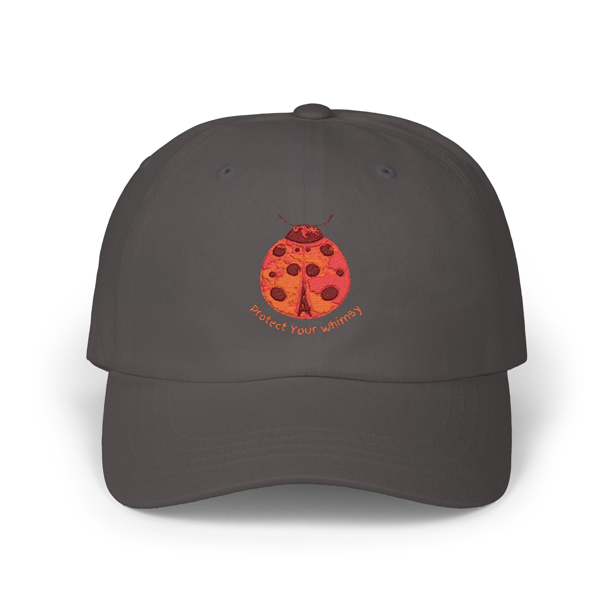 Protect Your Whimsy Embroidered Ladybug Cap