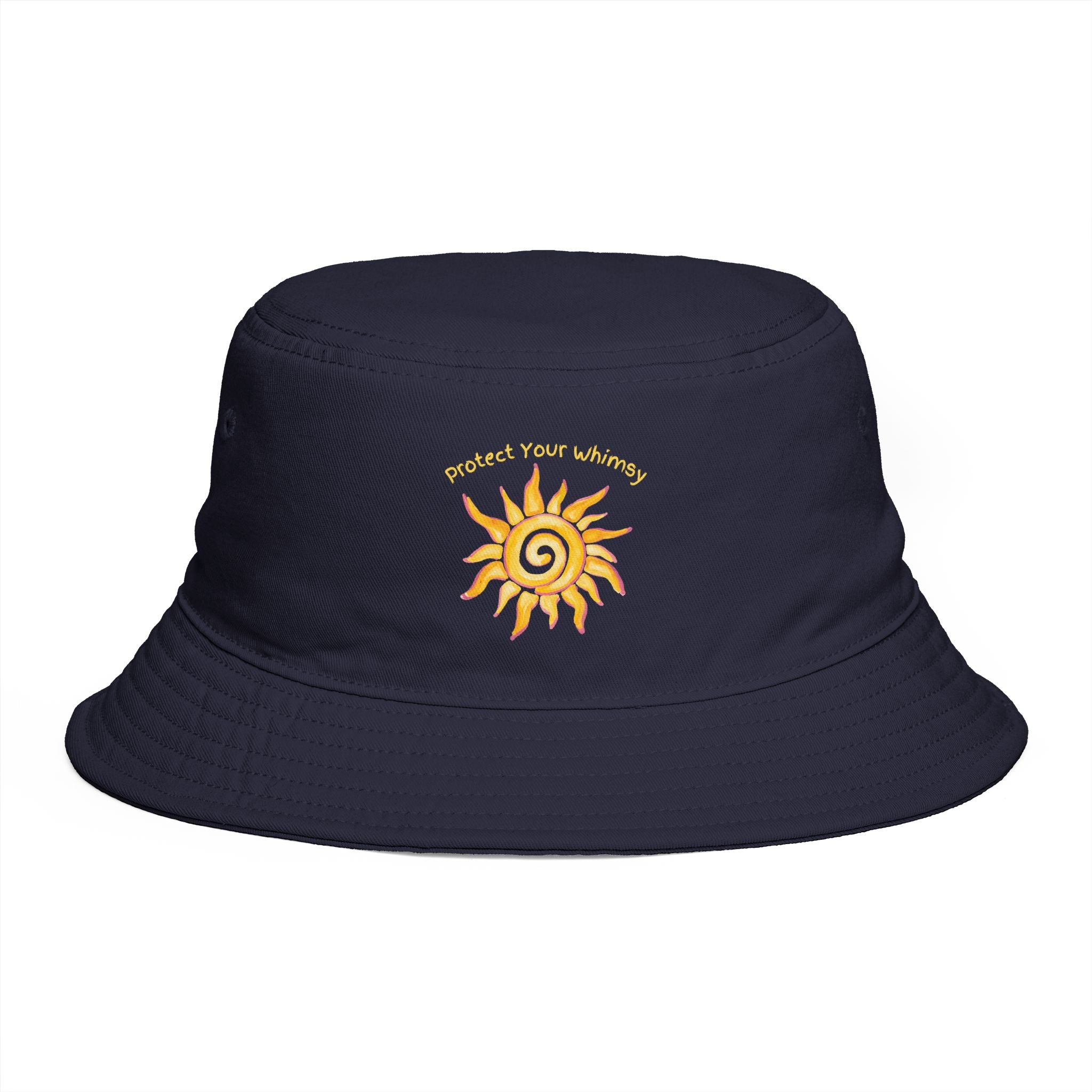 Bucket Hat — "Protect Your Whimsy" Embroidered Sun