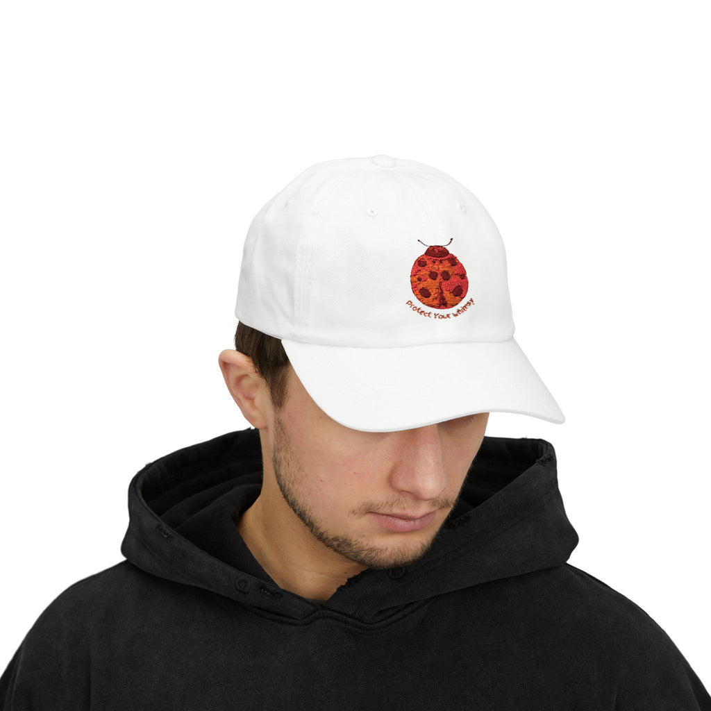 Protect Your Whimsy Embroidered Ladybug Cap