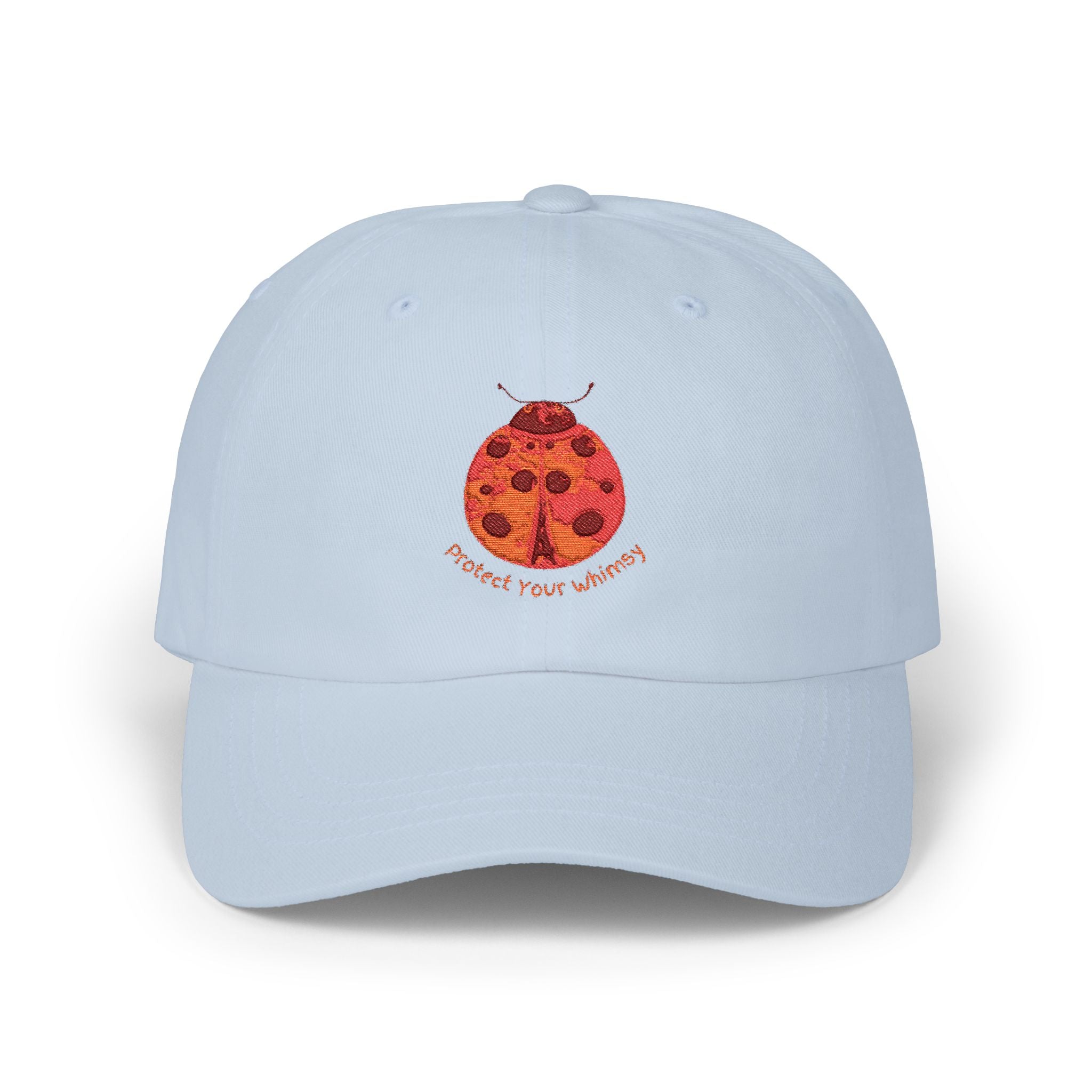 Protect Your Whimsy Embroidered Ladybug Cap